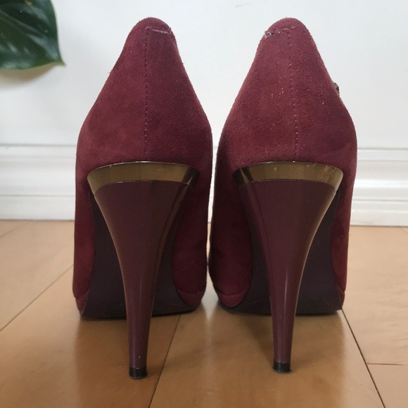 Miss Sixty burgundy suede pumps - Picture 4 of 6